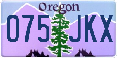 OR license plate 075JKX