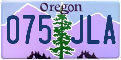 OR license plate 075JLA
