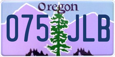 OR license plate 075JLB