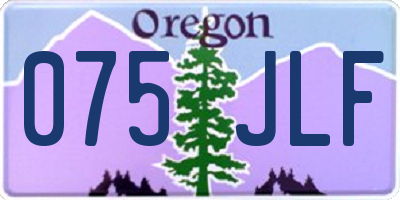 OR license plate 075JLF