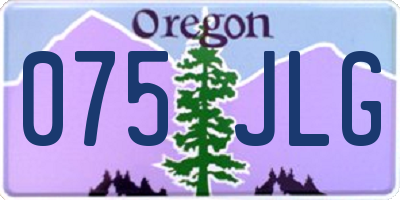 OR license plate 075JLG
