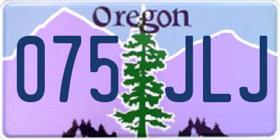 OR license plate 075JLJ