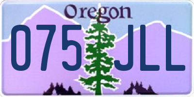 OR license plate 075JLL