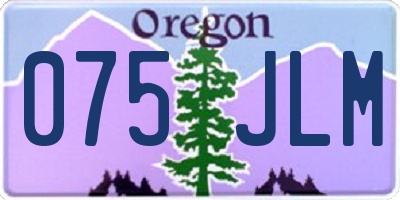 OR license plate 075JLM