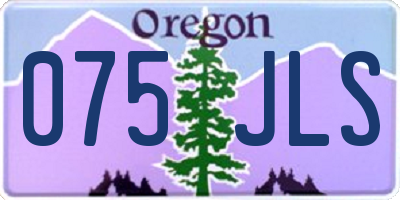 OR license plate 075JLS