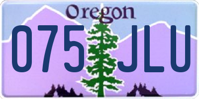 OR license plate 075JLU