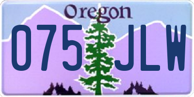 OR license plate 075JLW
