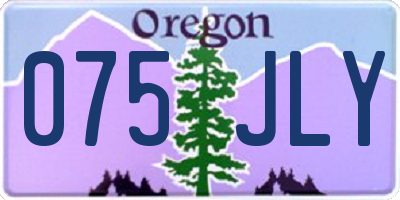 OR license plate 075JLY