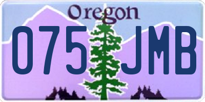 OR license plate 075JMB