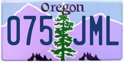 OR license plate 075JML