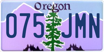 OR license plate 075JMN