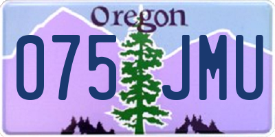 OR license plate 075JMU