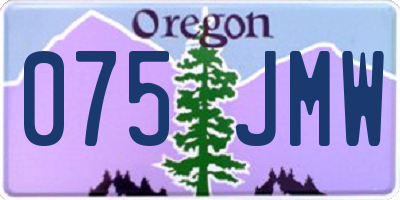 OR license plate 075JMW