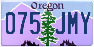 OR license plate 075JMY