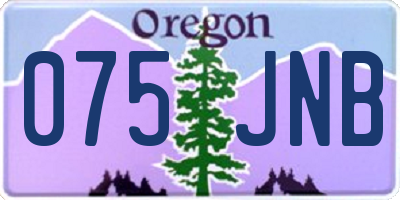 OR license plate 075JNB