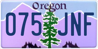 OR license plate 075JNF