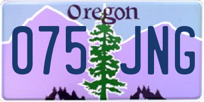 OR license plate 075JNG