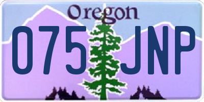 OR license plate 075JNP