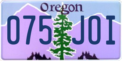 OR license plate 075JOI