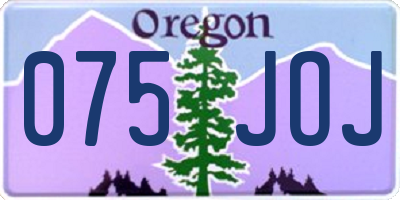 OR license plate 075JOJ