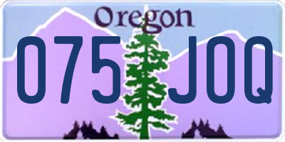 OR license plate 075JOQ