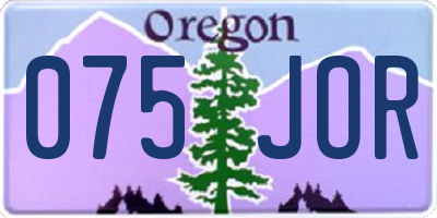 OR license plate 075JOR