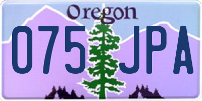 OR license plate 075JPA