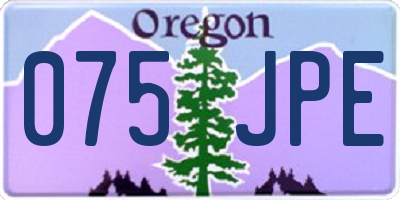 OR license plate 075JPE