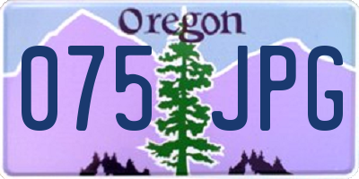 OR license plate 075JPG