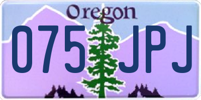 OR license plate 075JPJ