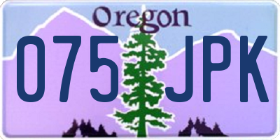 OR license plate 075JPK