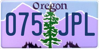 OR license plate 075JPL