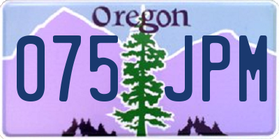 OR license plate 075JPM