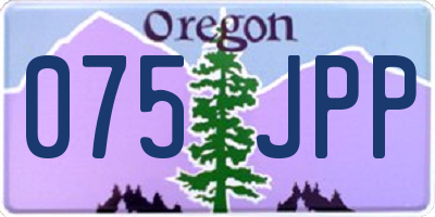 OR license plate 075JPP