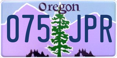 OR license plate 075JPR