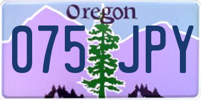 OR license plate 075JPY