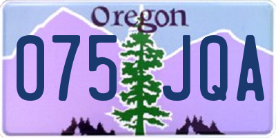 OR license plate 075JQA