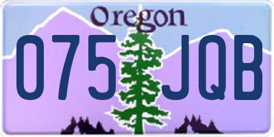 OR license plate 075JQB