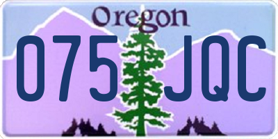 OR license plate 075JQC