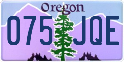 OR license plate 075JQE