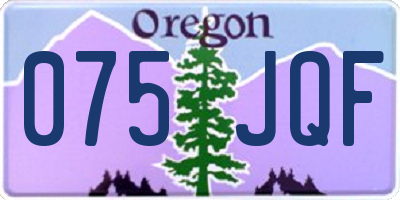 OR license plate 075JQF