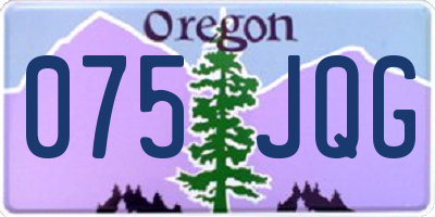 OR license plate 075JQG