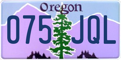 OR license plate 075JQL