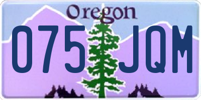 OR license plate 075JQM