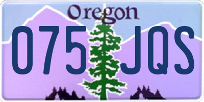 OR license plate 075JQS