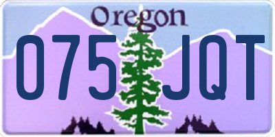 OR license plate 075JQT