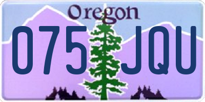 OR license plate 075JQU