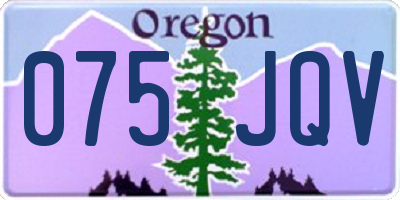 OR license plate 075JQV