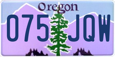 OR license plate 075JQW
