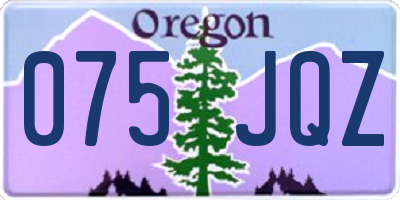 OR license plate 075JQZ